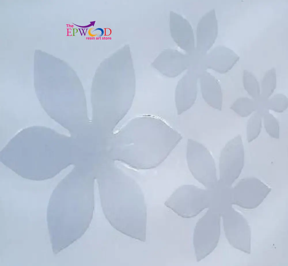3D 4 PCS FLOWERS  MOLD