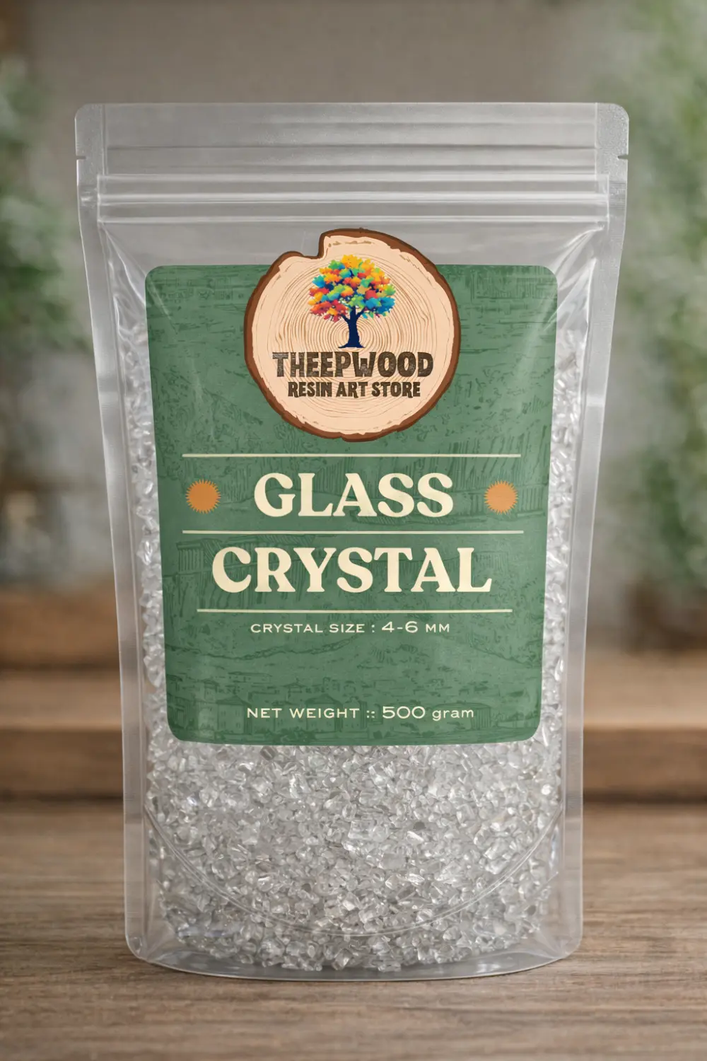 GLASS CRYSTAL 500 GRAM.