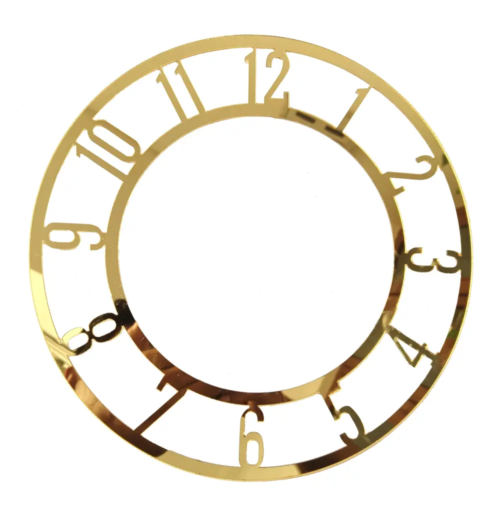 12 INCH  GOLDEN ACRYLIC CLOCK RING