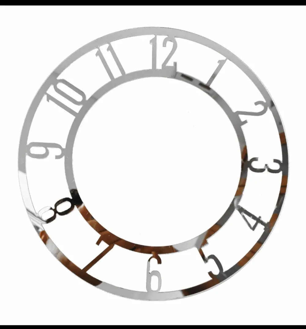 12 INCH  SILVER ACRYLIC CLOCK RING