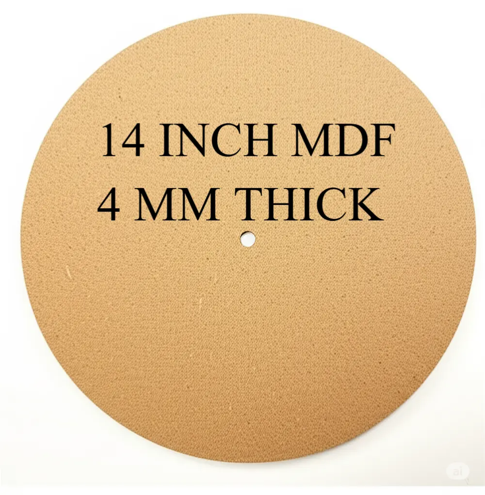 14 INCH MDF 4 MM . ( CLOCK BASE }