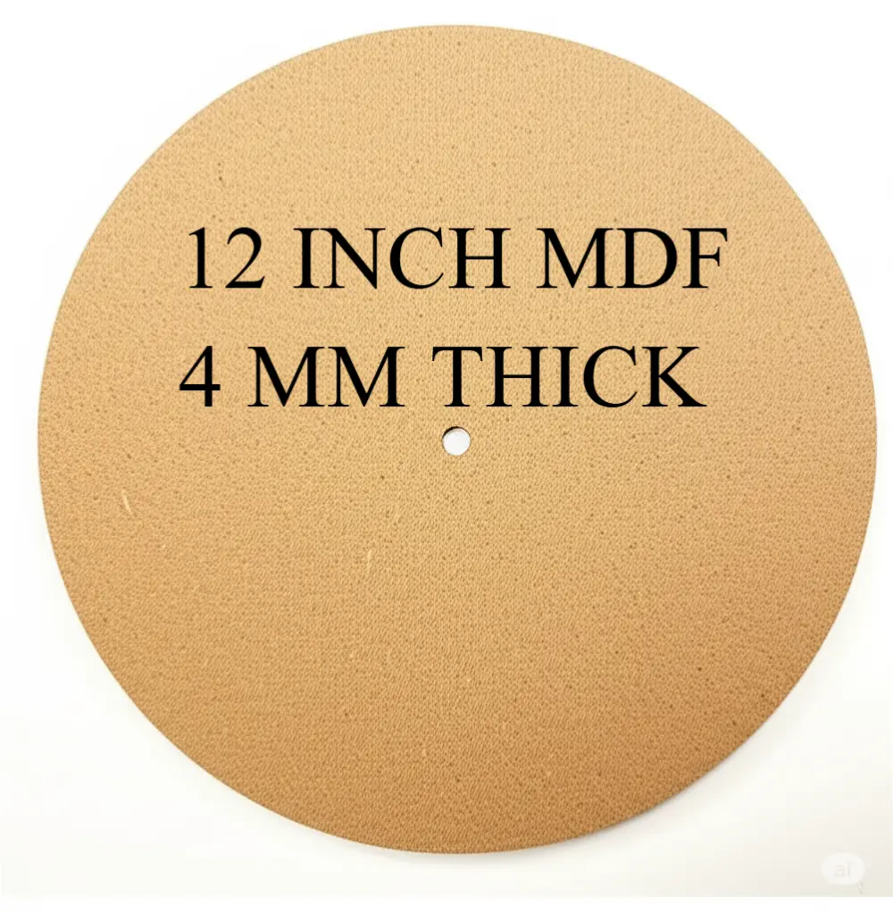 12 INCH MDF 4 MM . ( CLOCK BASE }